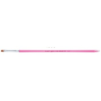 Gel Brush #4 Flat - Pink Handle